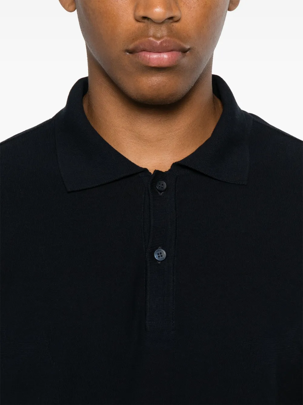 Paul & Shark Buttoned Virgin-wool Polo Shirt In Blue