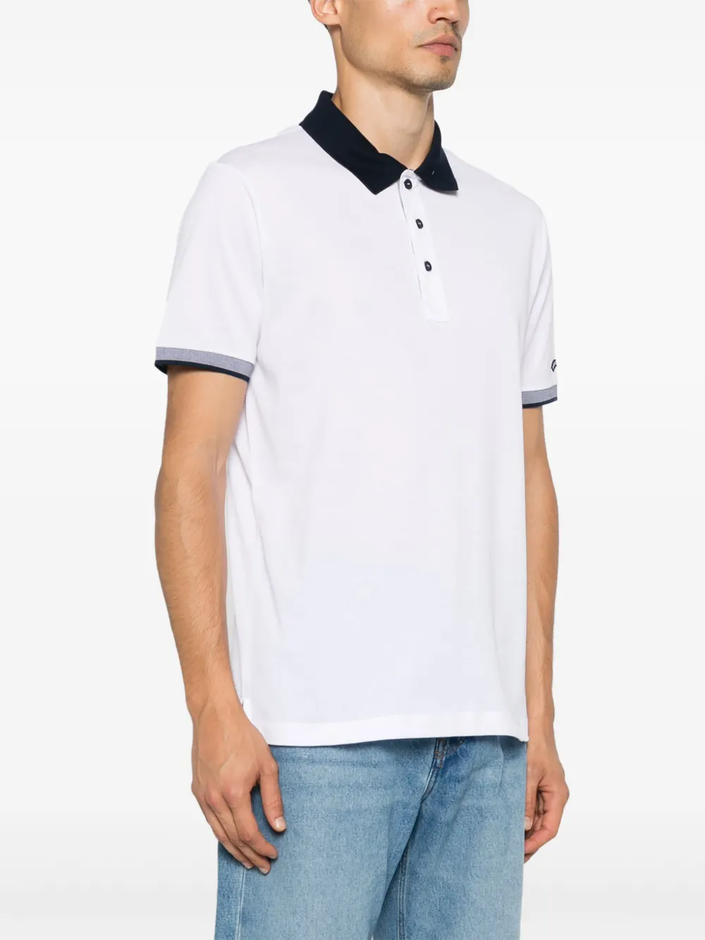 Paul & Shark Katoene piqué poloshirt Wit