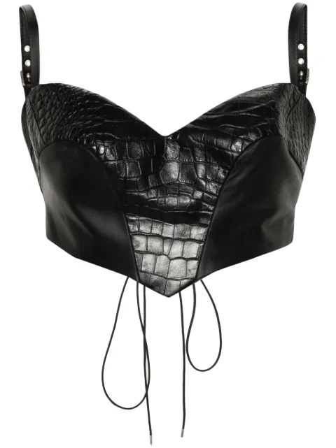MITILIANE COUTURE top con efecto de piel de cocodrilo