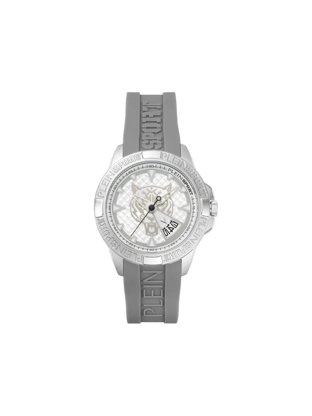 Plein Sport tiger-motif 44mm watch - Bianco