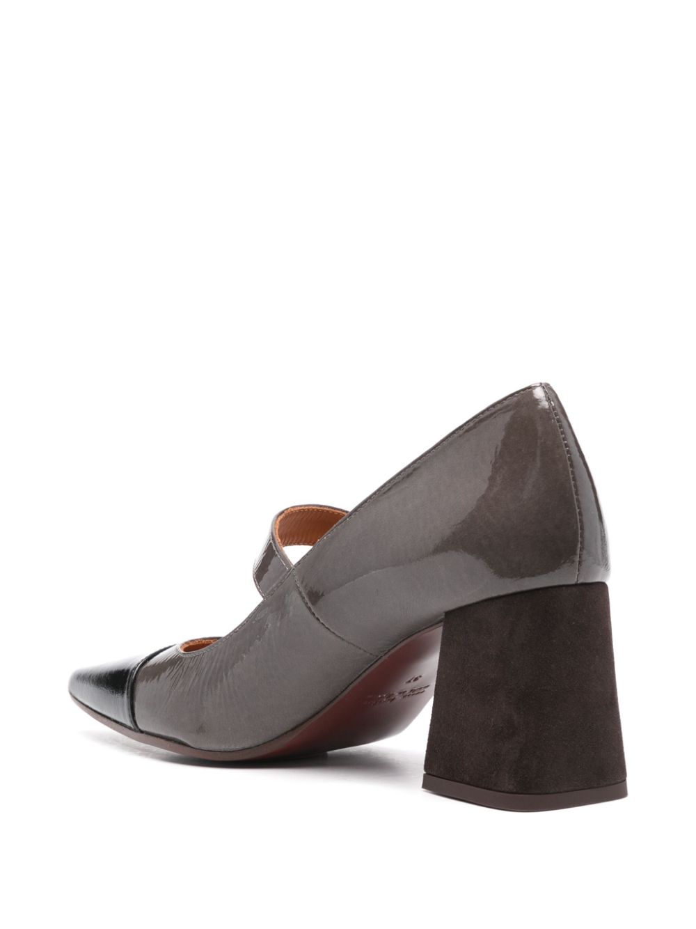 Chie Mihara 70mm Auza patent leather pumps Grey