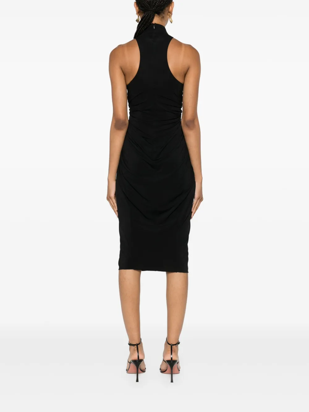Alaïa Gathered Draped Maxi Dress | Black | FARFETCH Alaïa Gathered Draped Maxi Dress | Black | FARFETCH