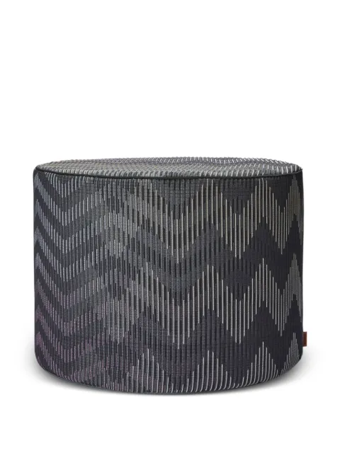 Missoni Home chevronmönstrad cylinderformad fotpall (40 cm x 30 cm)