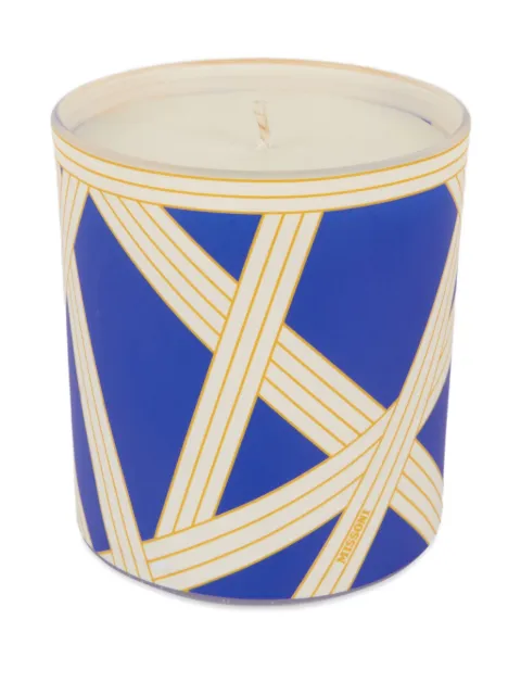 Missoni Home striped-pattern candle