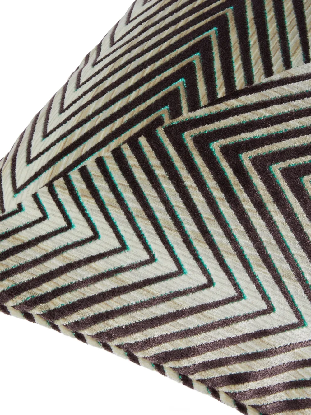 Missoni Zig-zag Patterned Cushion In Purple