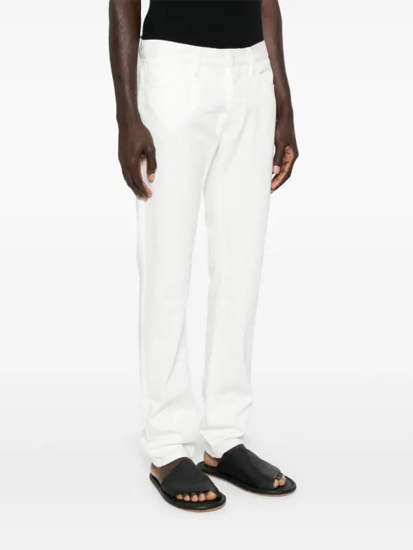 【関税込み】Gabriela Hearst ホワイト Anthony ジーンズ Gabriela Hearst Anthony mid-rise Tapered Jeans | White