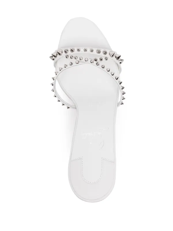 Christian Louboutin 85mm Tatoosh Spikes Mules | White | FARFETCH