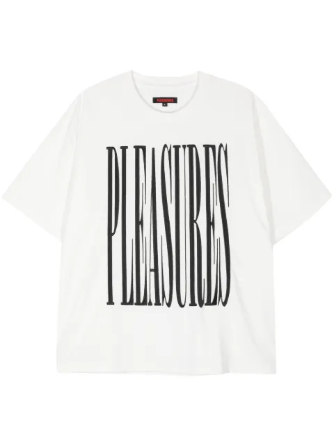 Pleasures logo-embroidered cotton T-shirt