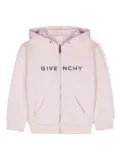 Givenchy Kids logo-print zip-up hoodie - Pink