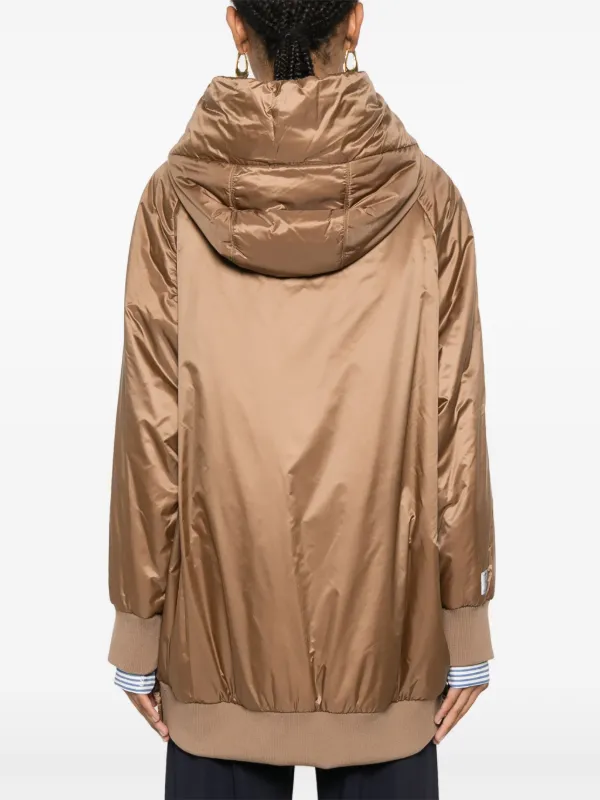Max Mara Hooded Parka Coat | Brown | FARFETCH