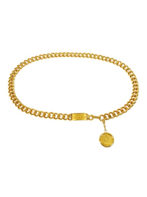 CHANEL 1990-2000s Medallion chain belt Women