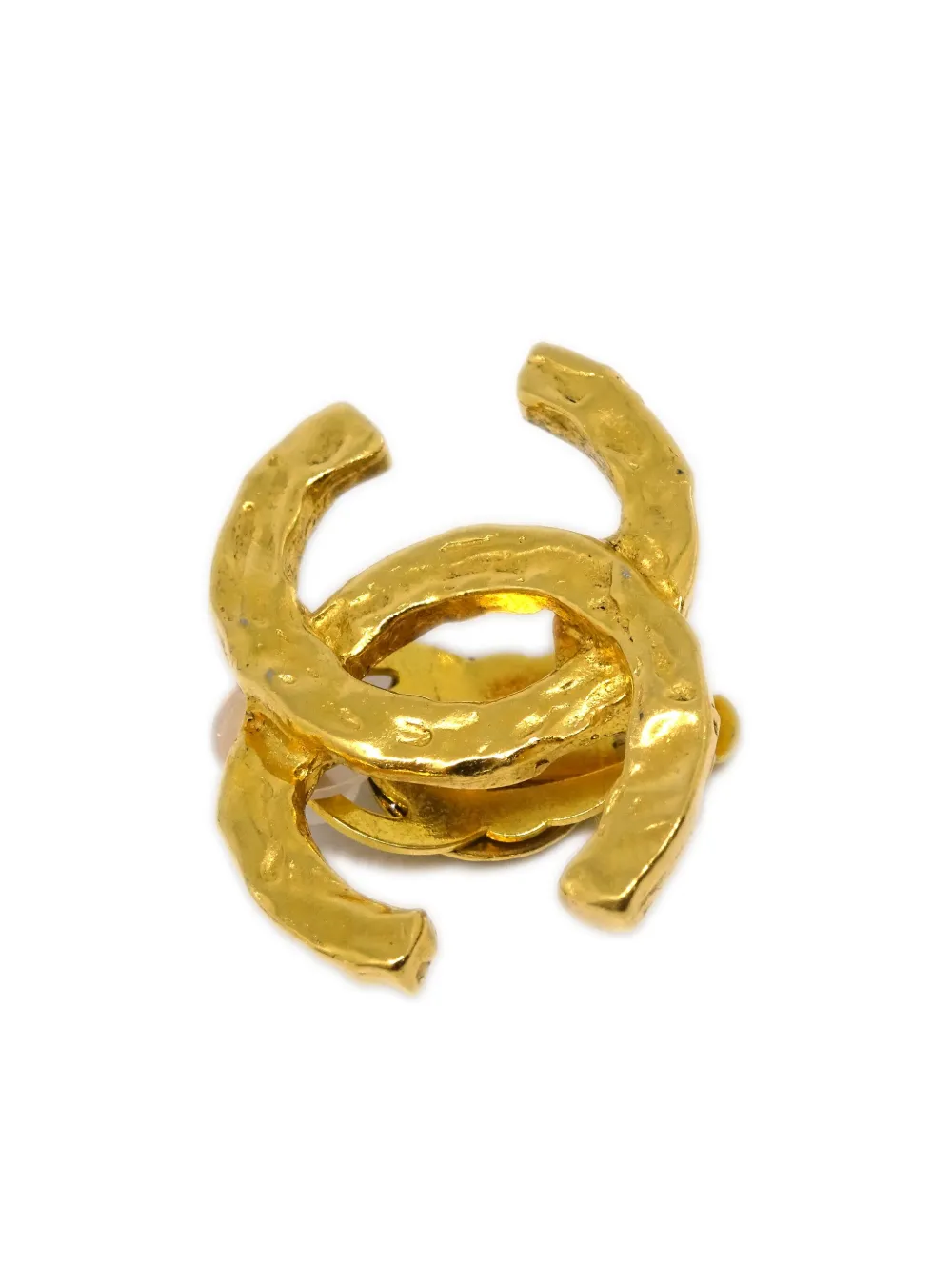 Pre-owned Chanel 1990-2000s Cc Clip-on Earrings In Gold