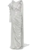 MITILIANE COUTURE metallic maxi dress - Silver