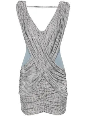 Giuseppe Di Morabito crystal-embellished Mesh Minidress | Silver | FARFETCH