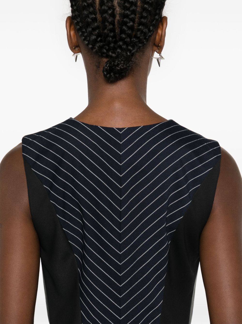 Shop Mitiliane Couture Panelled Zipped Vest In Black