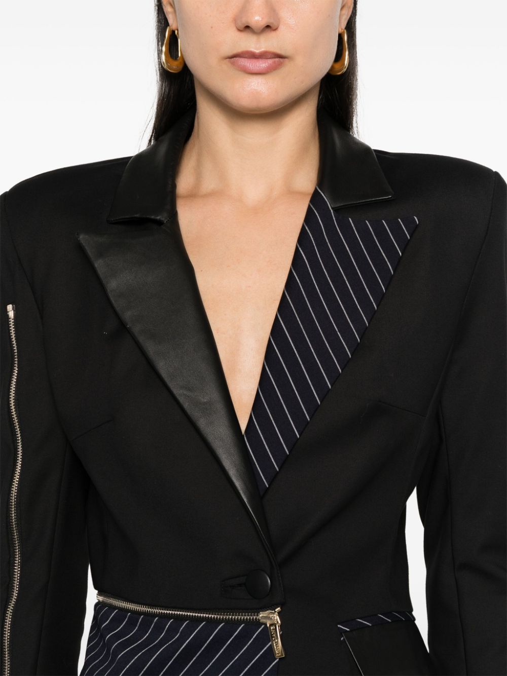 Shop Mitiliane Couture Panelled Blazer In Schwarz