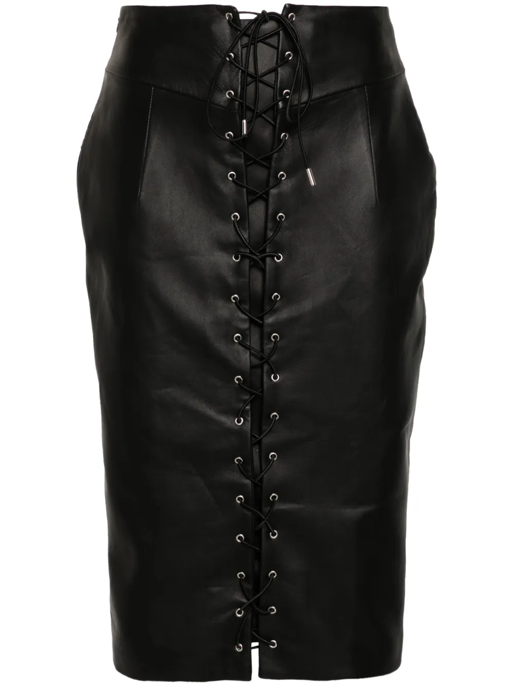 Mitiliane Couture Midirock Mit Kroko-effekt In Schwarz
