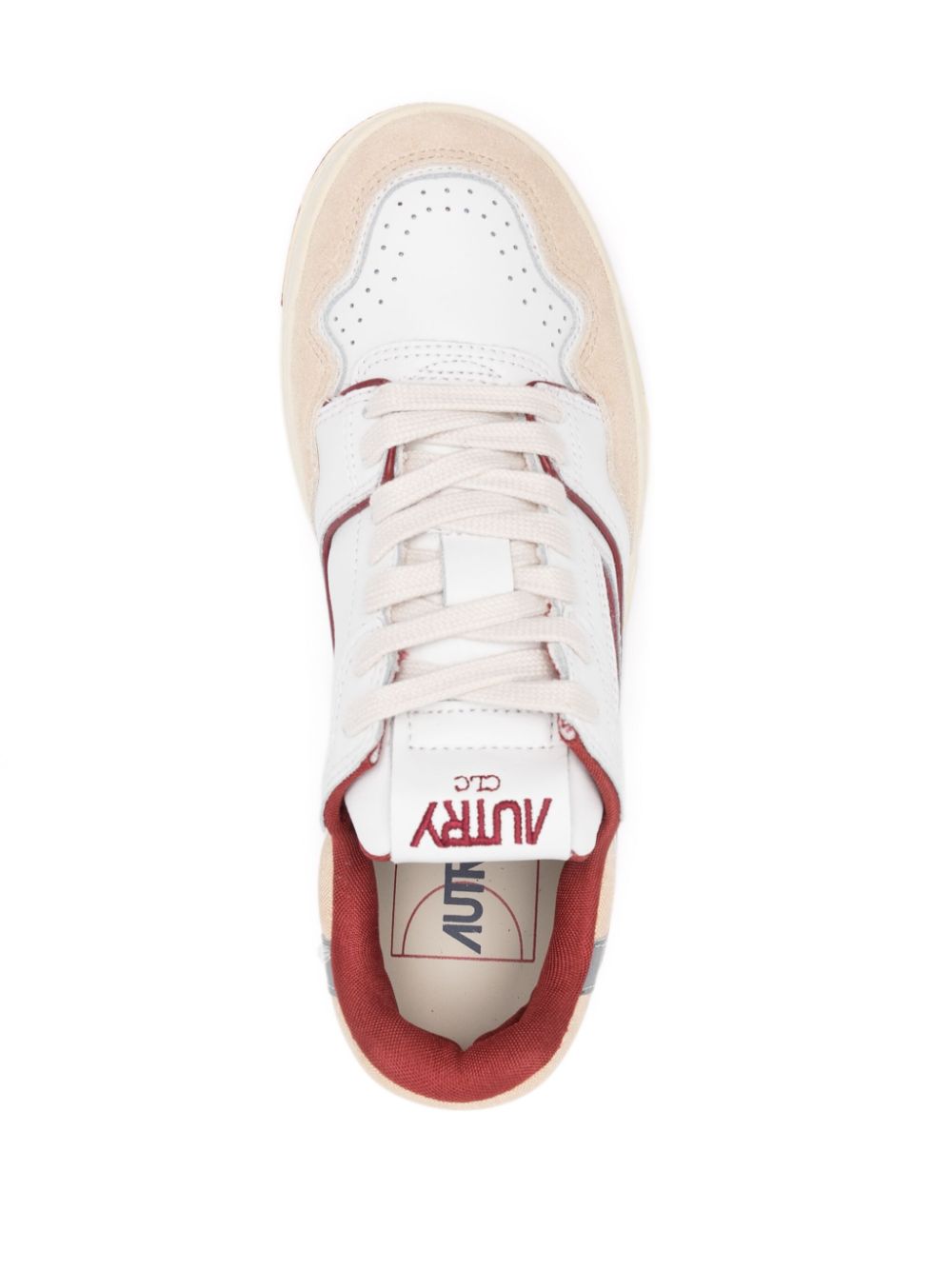 Shop Autry Clc Leather Sneakers In Neutrals