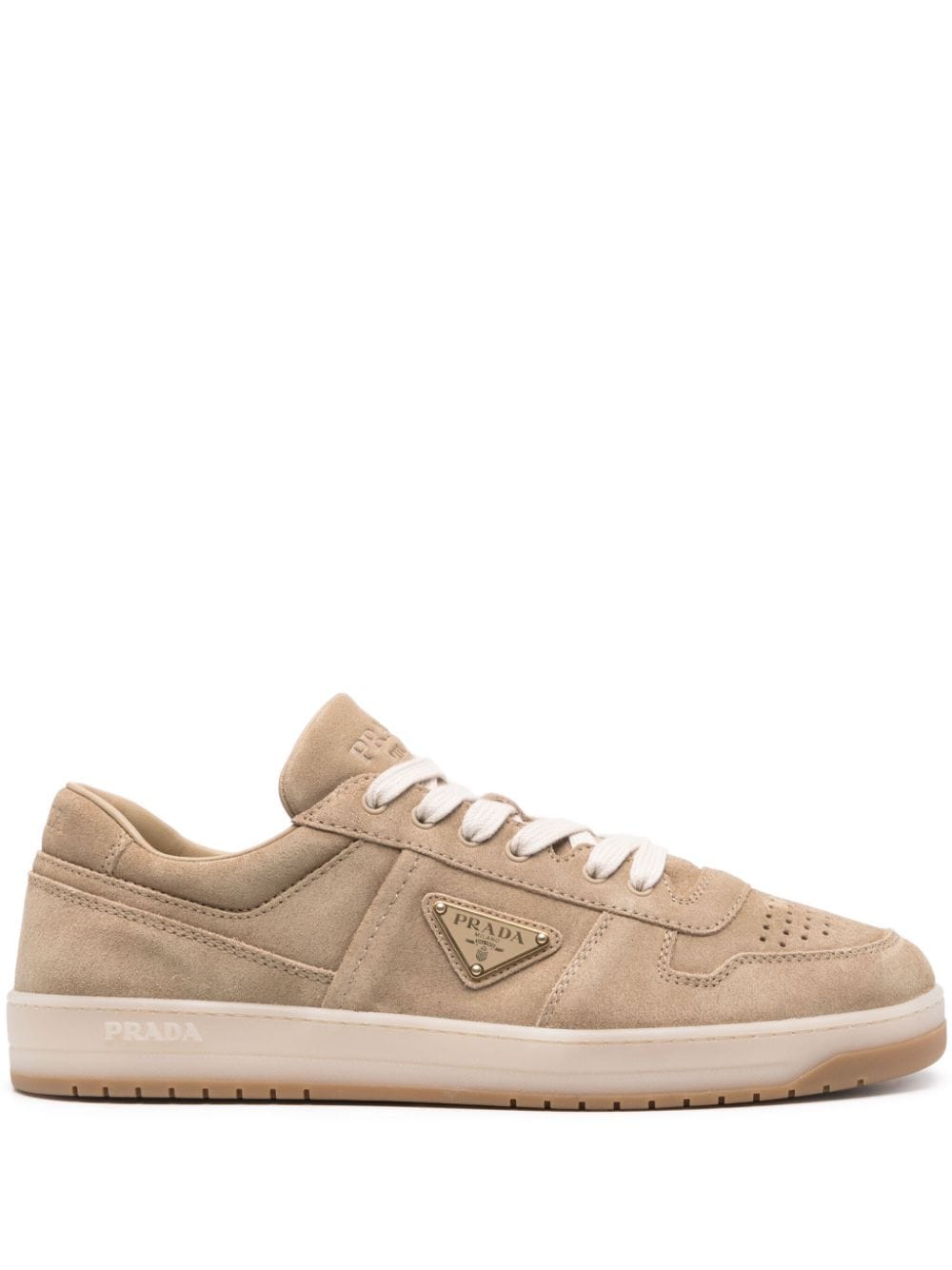 Prada Downtown suède sneakers Beige