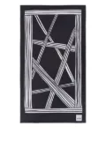Missoni Home striped geometric bath towel - Black
