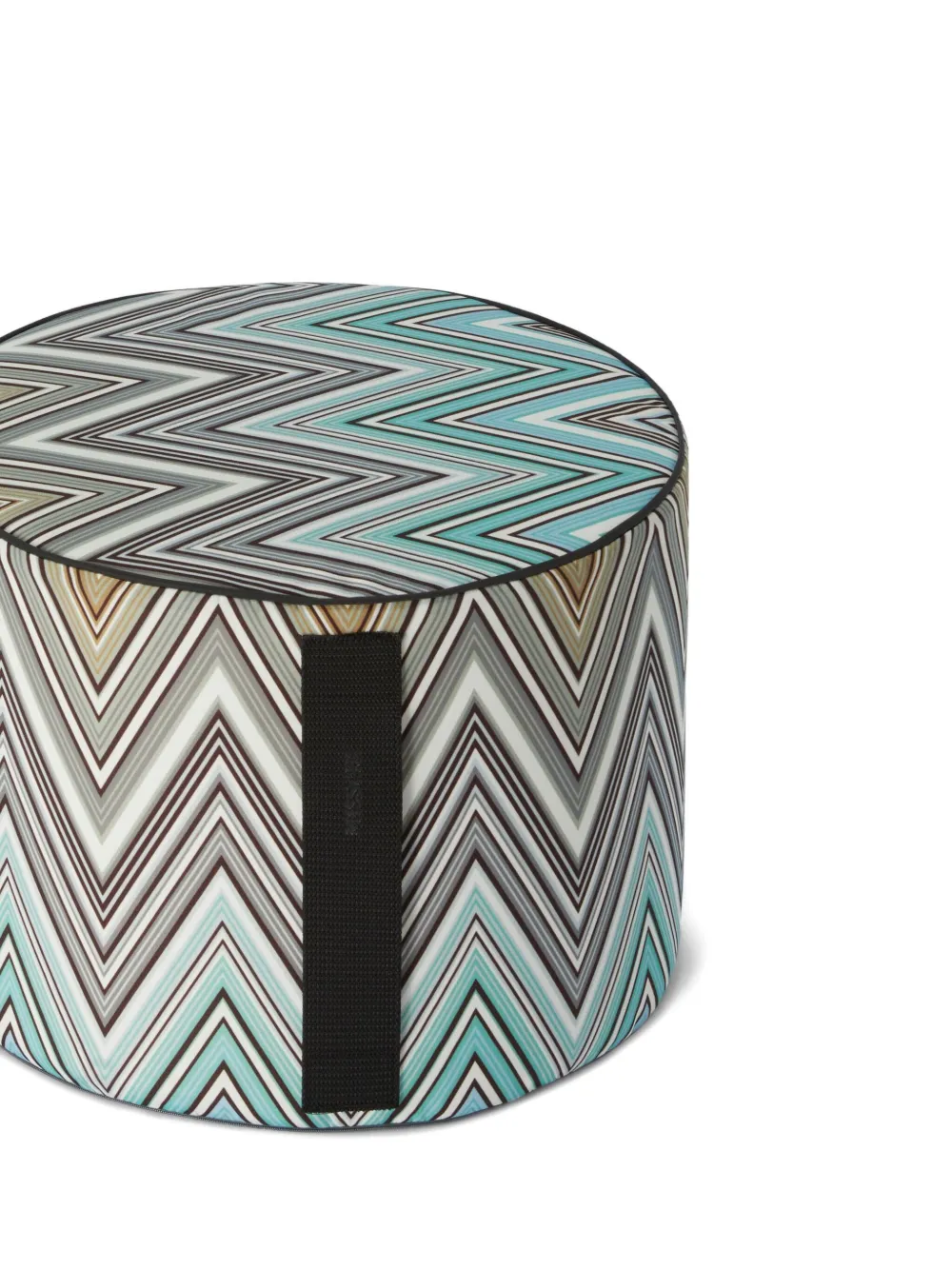 Missoni Chevron-pattern Footstool (40cm X 30cm) In Brown
