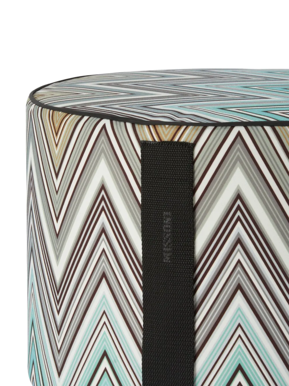 Missoni Chevron-pattern Footstool (40cm X 30cm) In Brown
