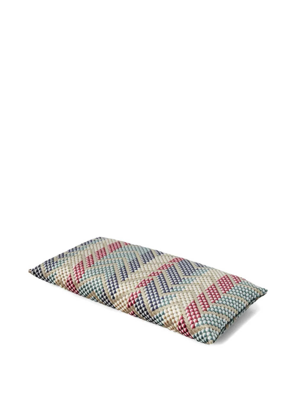 Missoni Squame Zig-zag Patterned Cushion (60cm X 30cm) In Purple