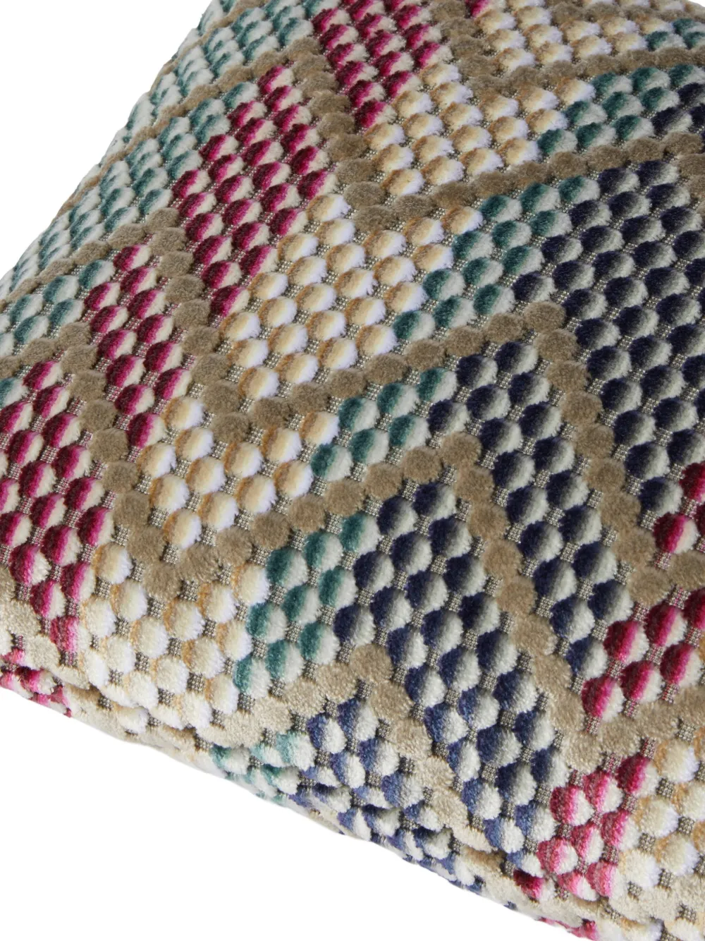 Missoni Squame Zig-zag Patterned Cushion (60cm X 30cm) In Purple