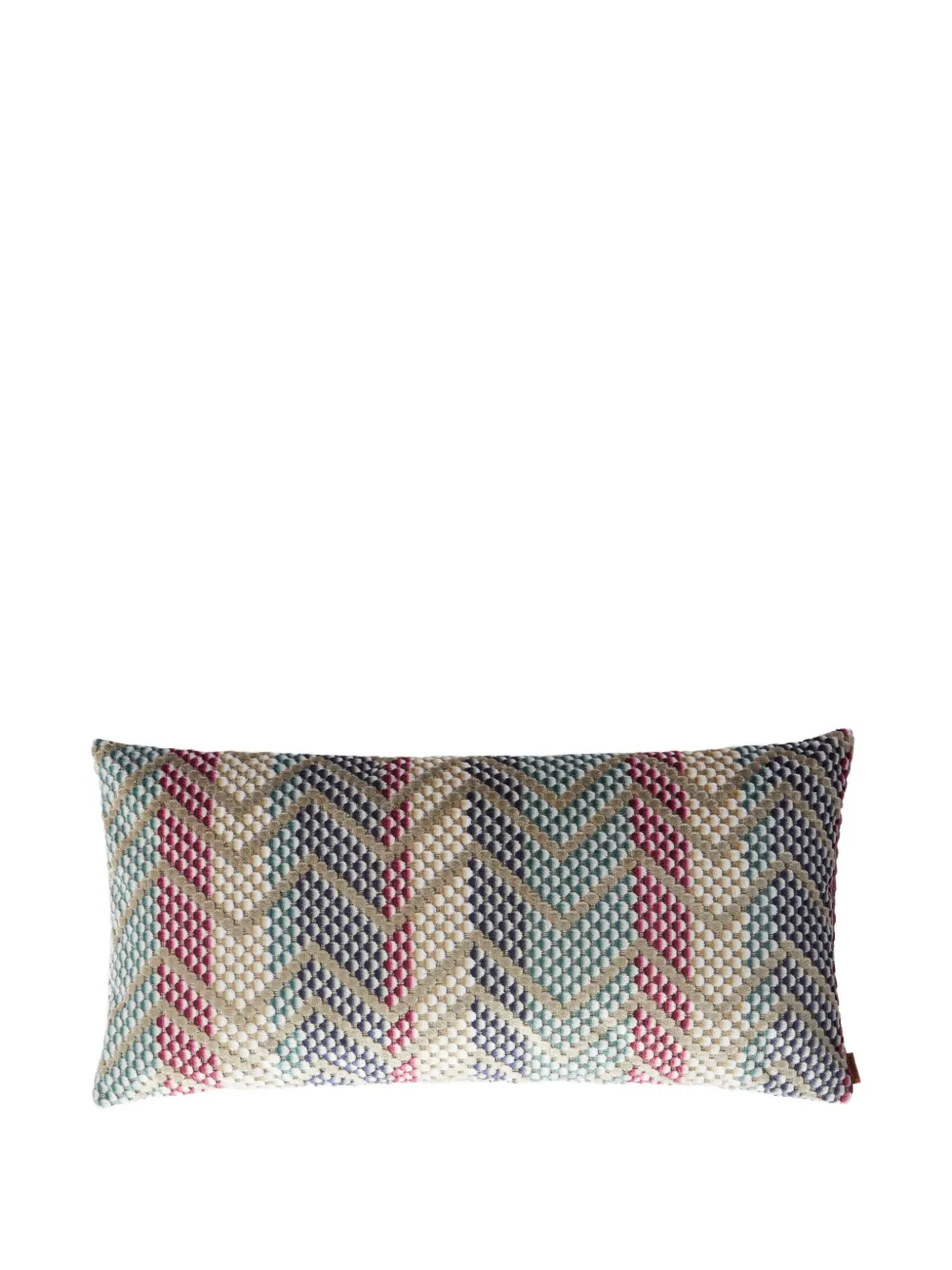 Missoni Squame Zig-zag Patterned Cushion (60cm X 30cm) In Purple