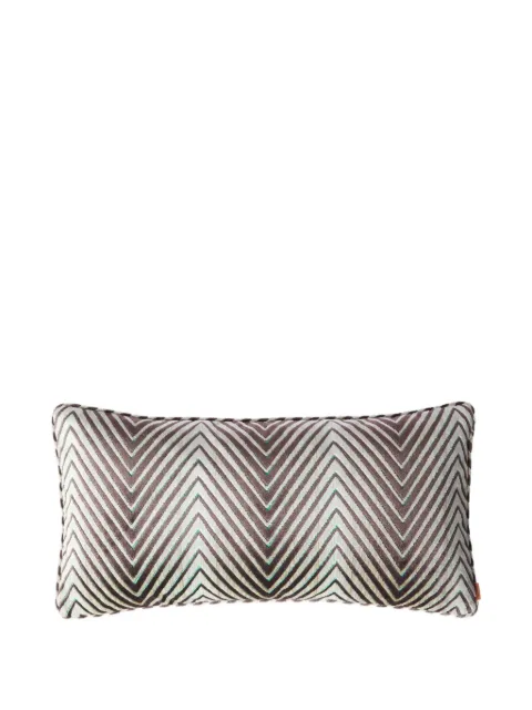 Missoni Home chevron-pattern velvet cushion