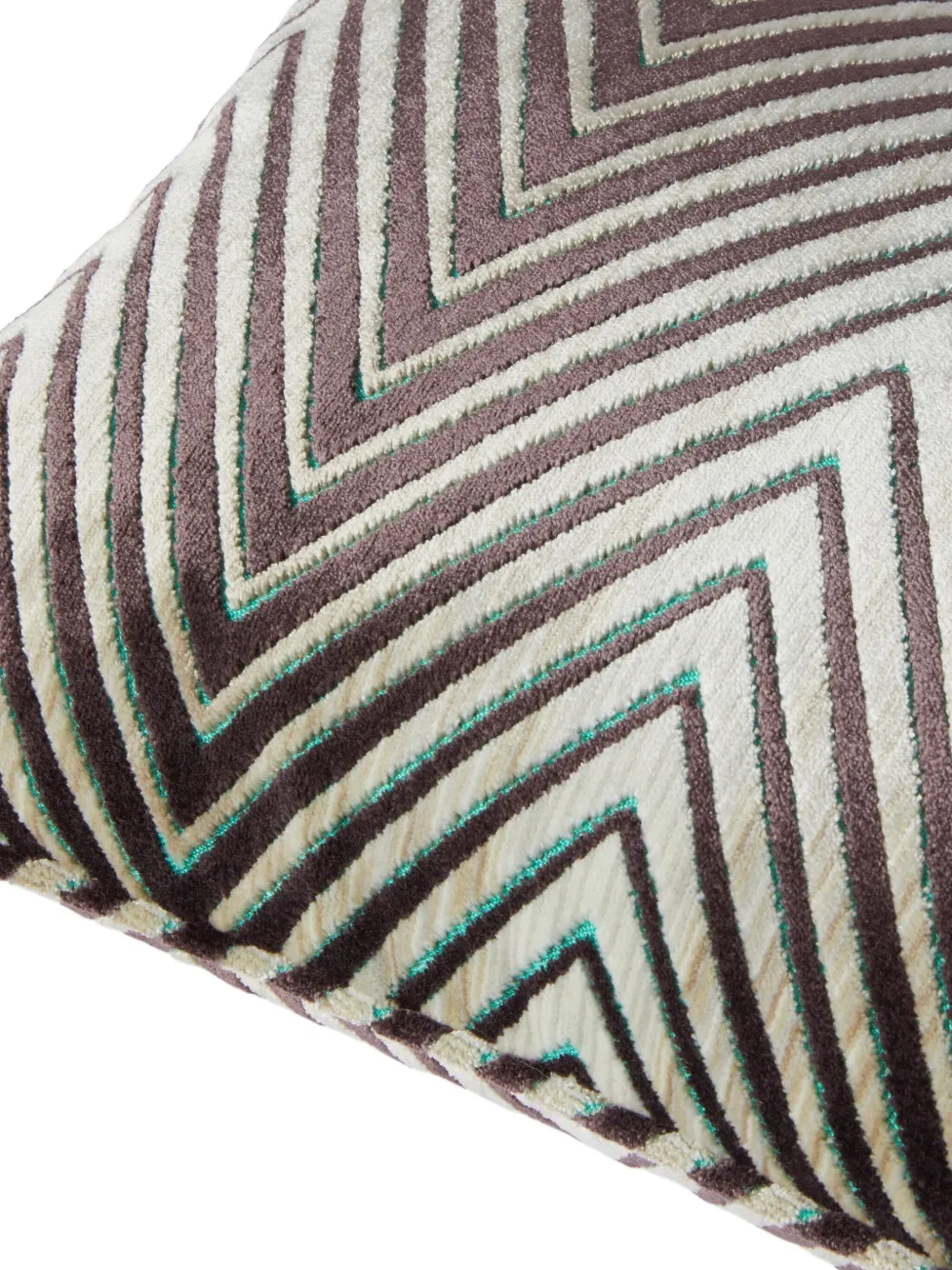 Missoni Chevron-pattern Velvet Cushion In Multi