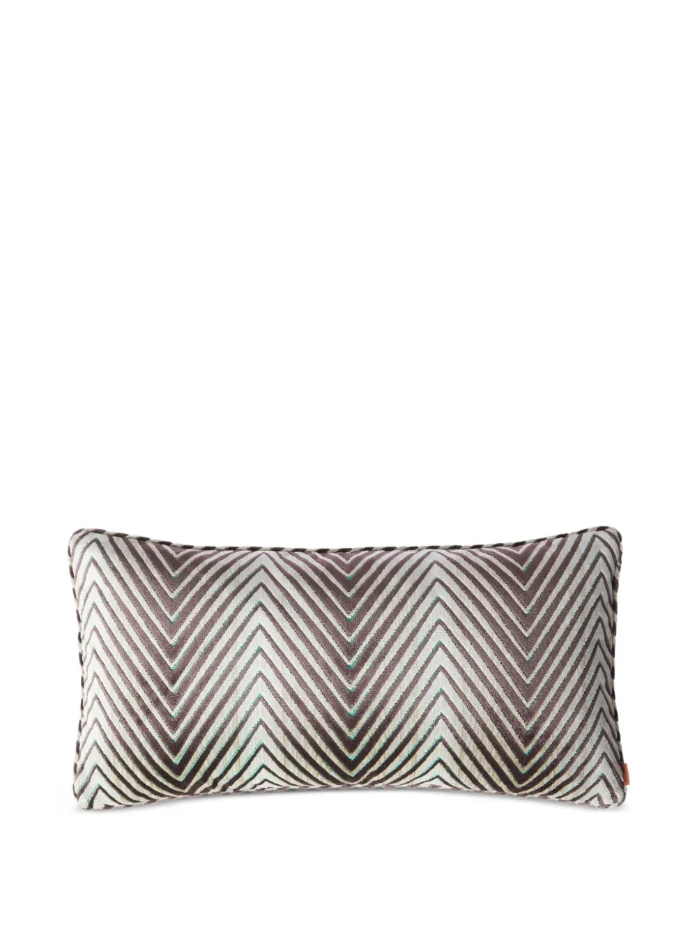 Missoni Home chevron-pattern velvet cushion | Purple | Image 1