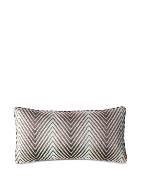 Missoni Home chevron-pattern velvet cushion