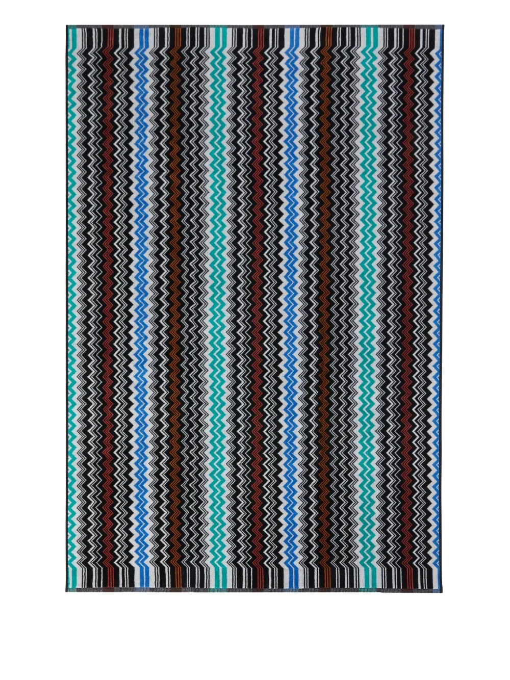 Missoni Home zig-zag patterned bath towel | Black | Image 1