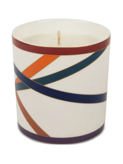 Missoni Home ribbon-pattern candle