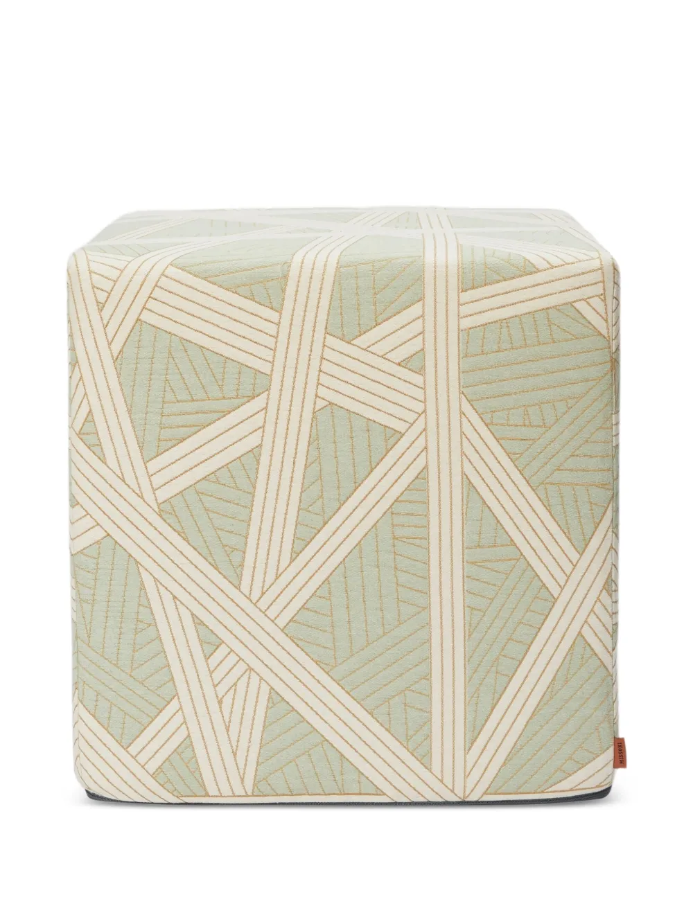 Missoni Home geometric-patterned ottoman cube footstool | Green | Image 1
