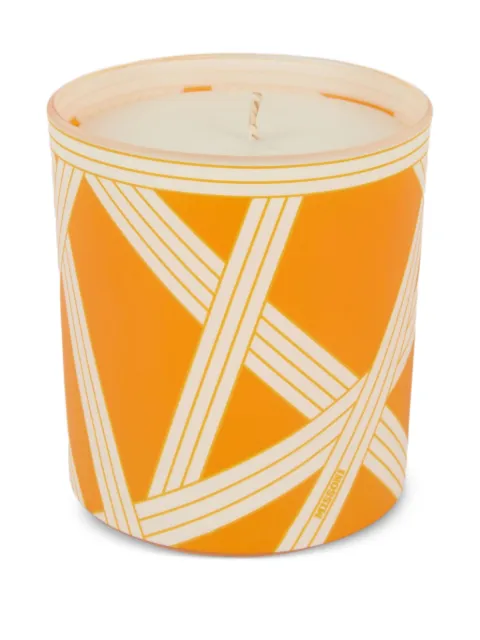 Missoni Home striped pattern candle