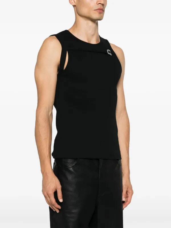 Heliot Emil White Deconstructed Tank Top - Fabric of Society