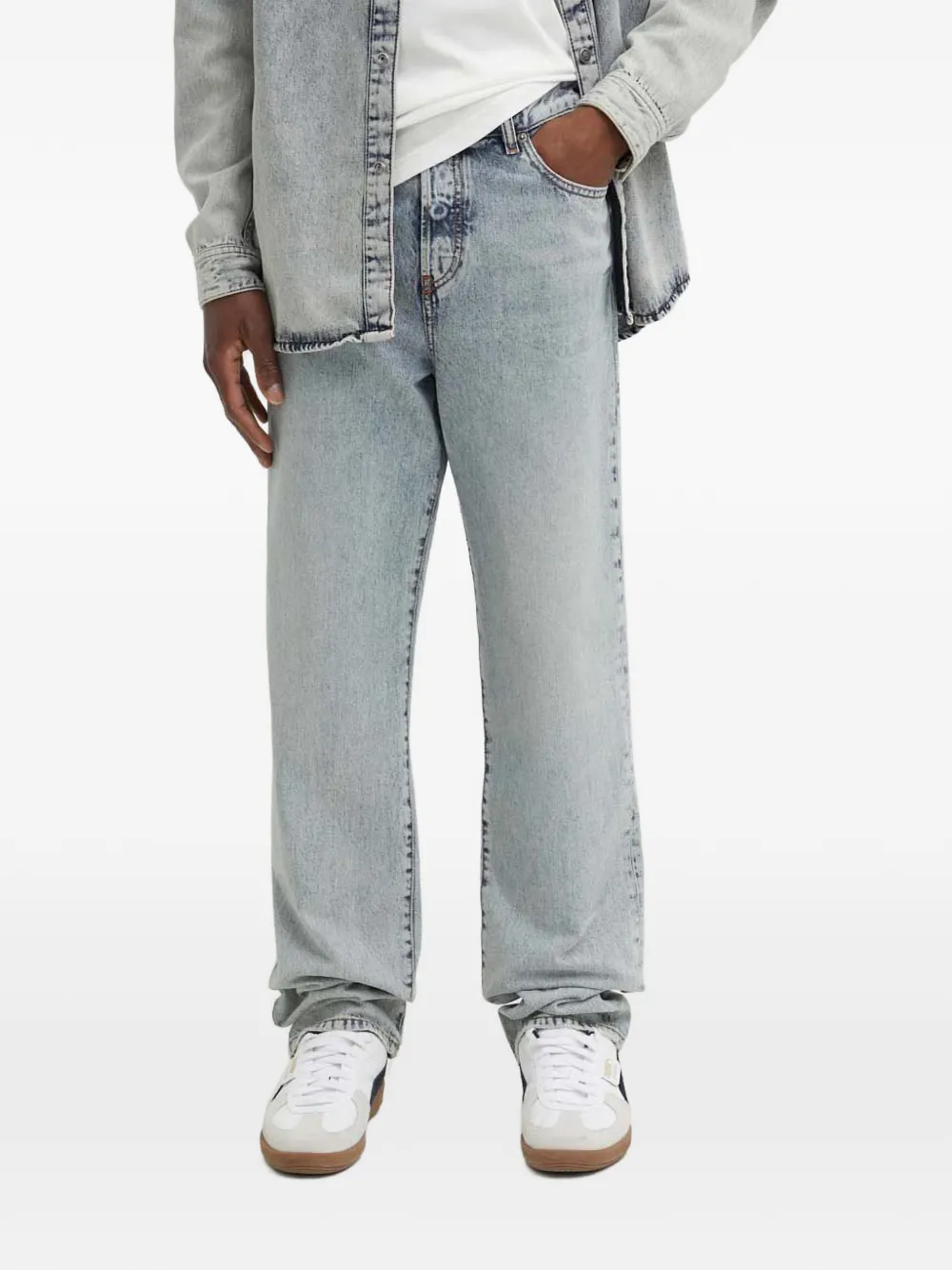 Diesel logo-patch jeans - Blu