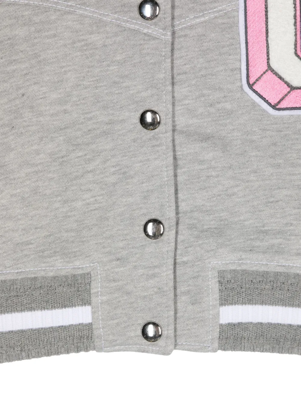 Givenchy Kids Bomberjack met logopatch Grijs