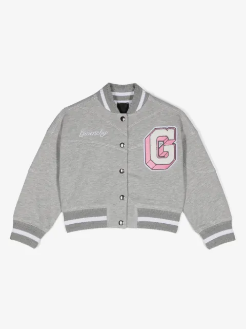 Givenchy Kids logo-patch bomber jacket 