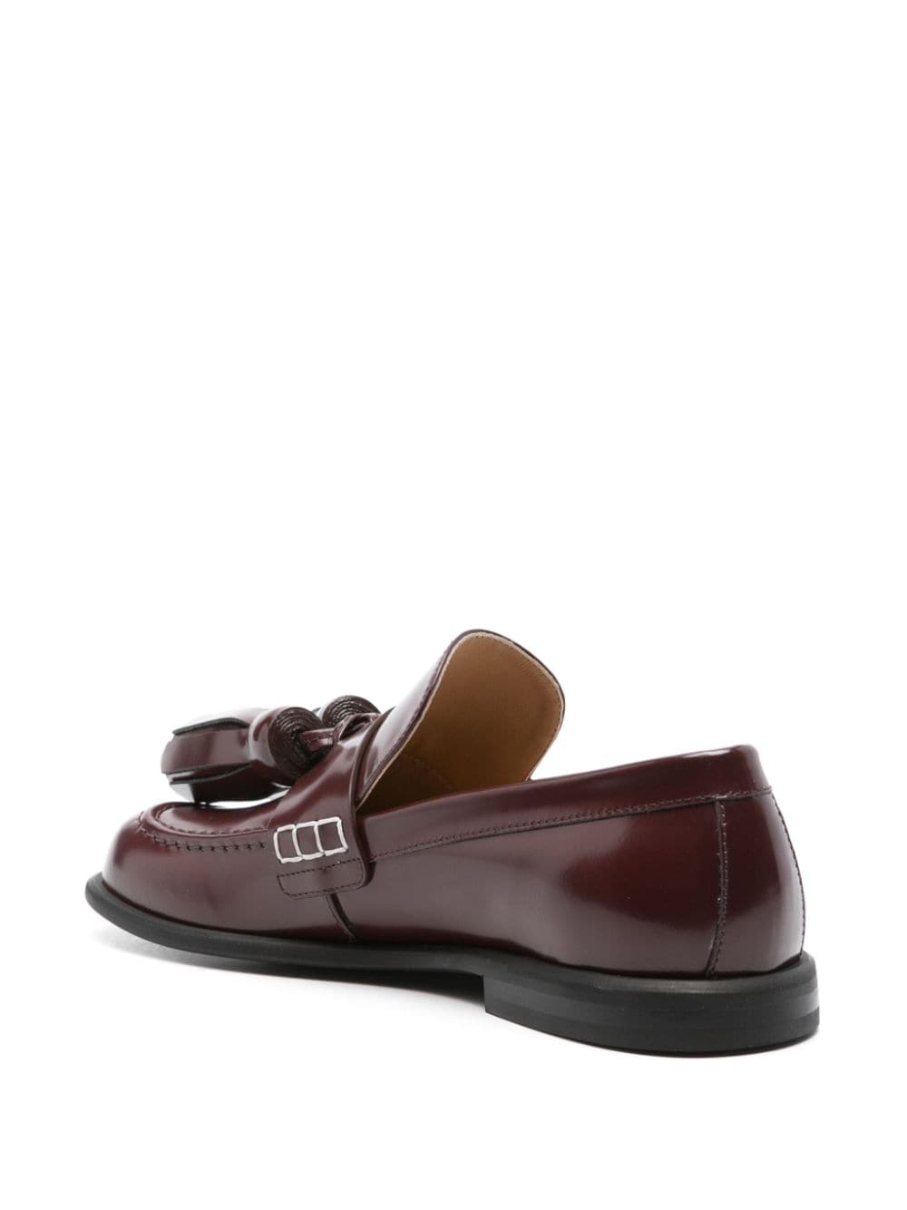 JW Anderson tasseled leather loafers Brown