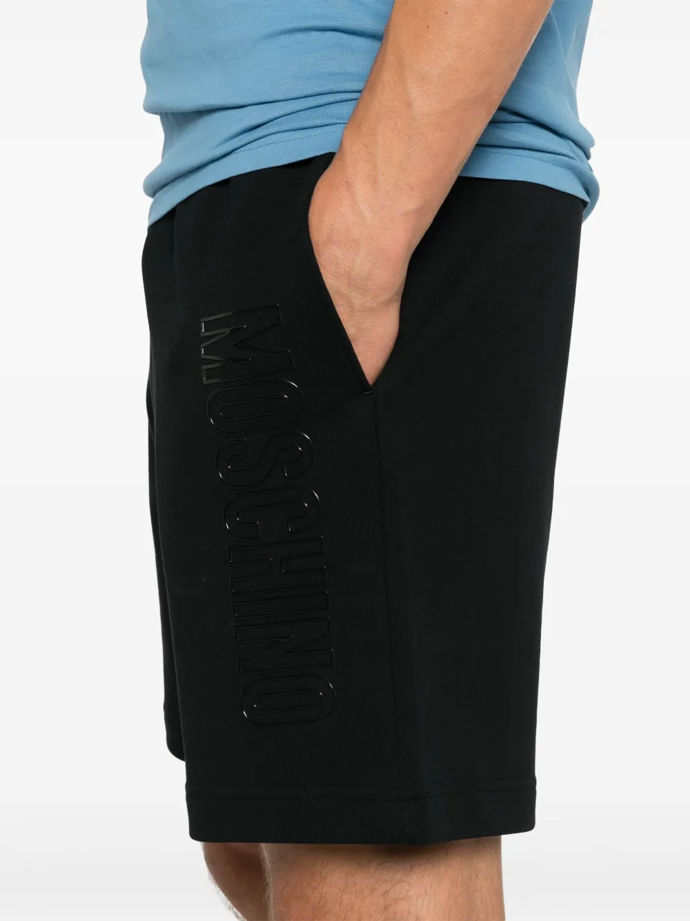 Moschino Shorts met logo Zwart