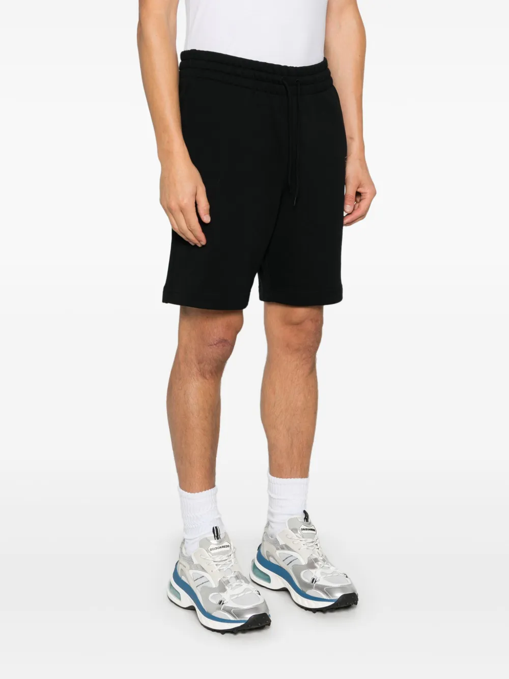 Moschino Shorts met logo Zwart