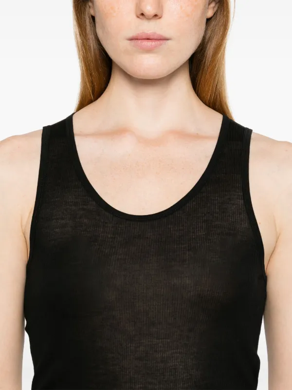 Khaite タニエルハイウエストシンス 1032916010 010 KHAITE Johnnie Top | Black | FARFETCH