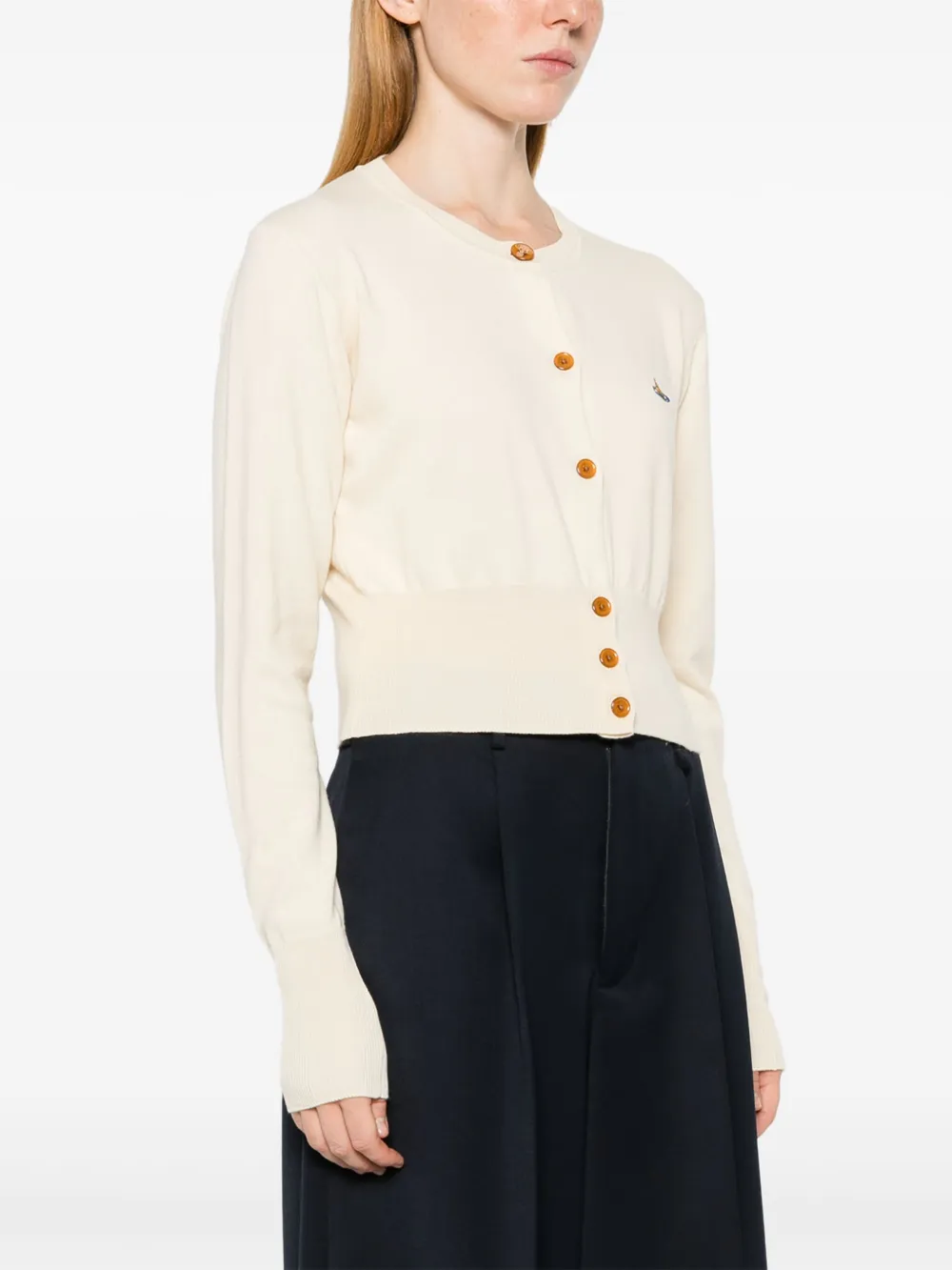 Shop Vivienne Westwood Bea Cardigan In Neutrals