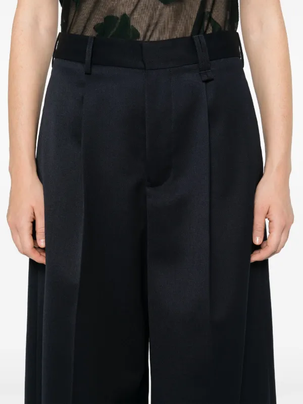 （送料込み）Simone Rocha ワイドレッグパンツ Simone Rocha ワイドパンツ | ブルー | FARFETCH JP