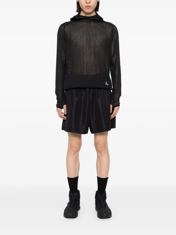 【関税込み】ROA ブラック ロゴ フーディ ROA embroidered-logo Hoodie | Black | FARFETCH GE