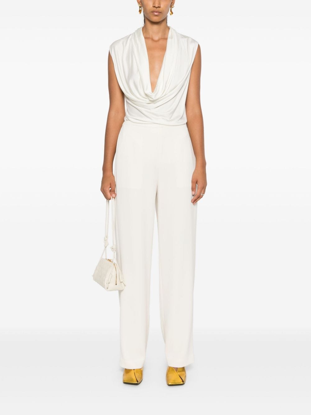 Shop Theory Crepe Trousers In White