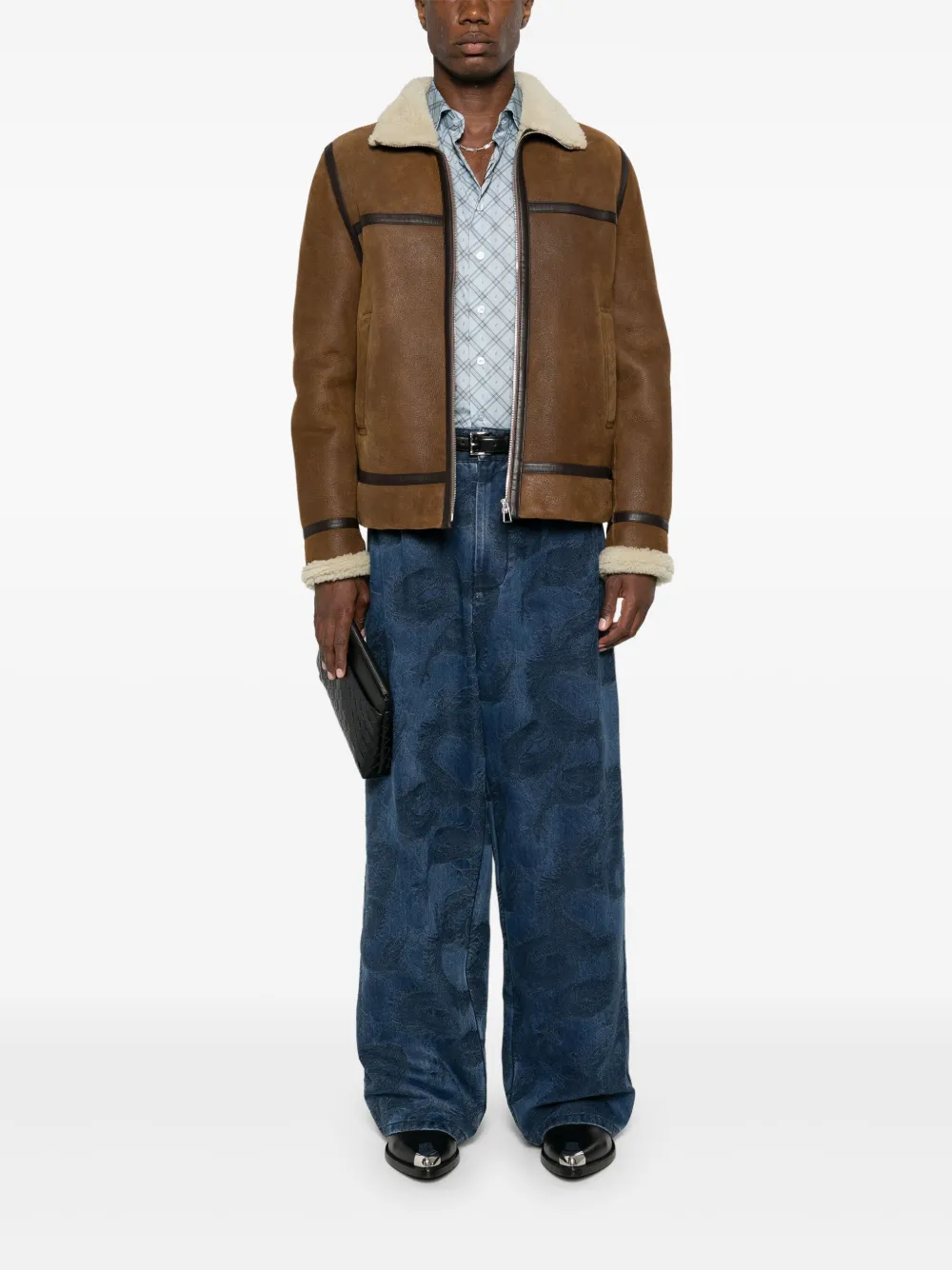 ETRO Geruit overhemd met paisley-print - Blauw